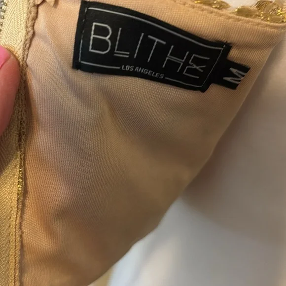 Blithe Los Angeles Floral Embroidered Bustier Top, Size Medium - Picture 2 of 9